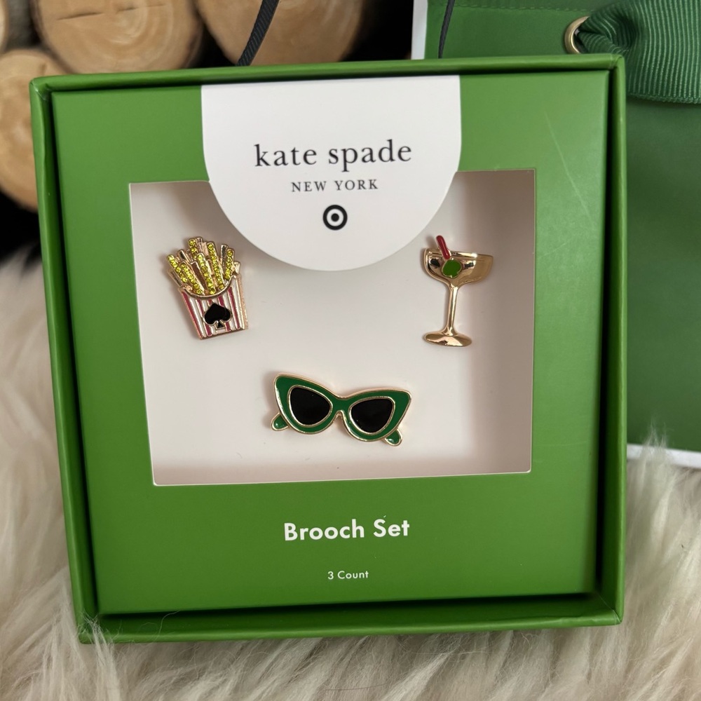 KATE SPADE Brooch Set LIMITED EDITION Enamel Pins - Picture 3 of 10
